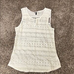 Maurices Ivory Lace Sleeveless Top